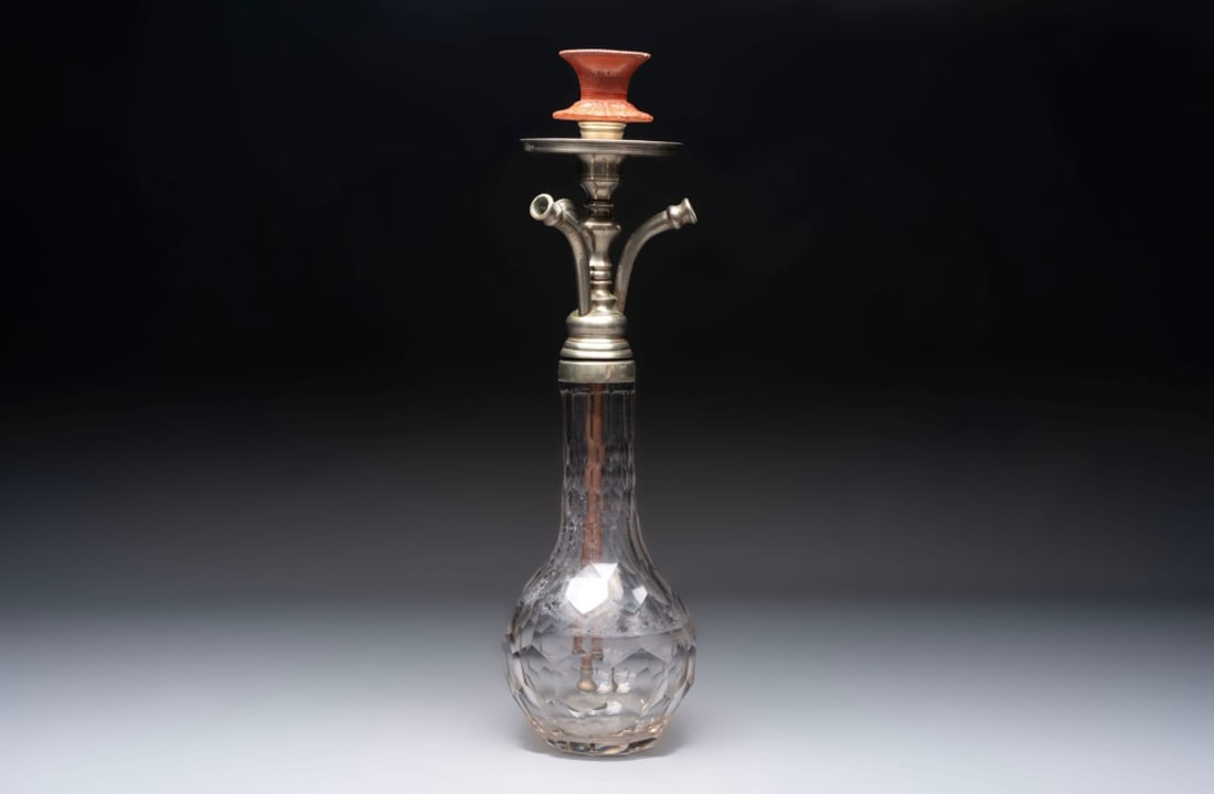 Antique Ottoman Hookah with Cut Glass Base, 19th Antique Ottoman Hookah with Cut Glass Base, 19th (1 of 5)