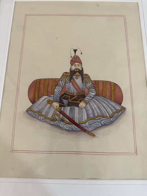 Late 19 th Mughal School miniature shah late 19 century Mughal School miniature painting empire (1 of 6)