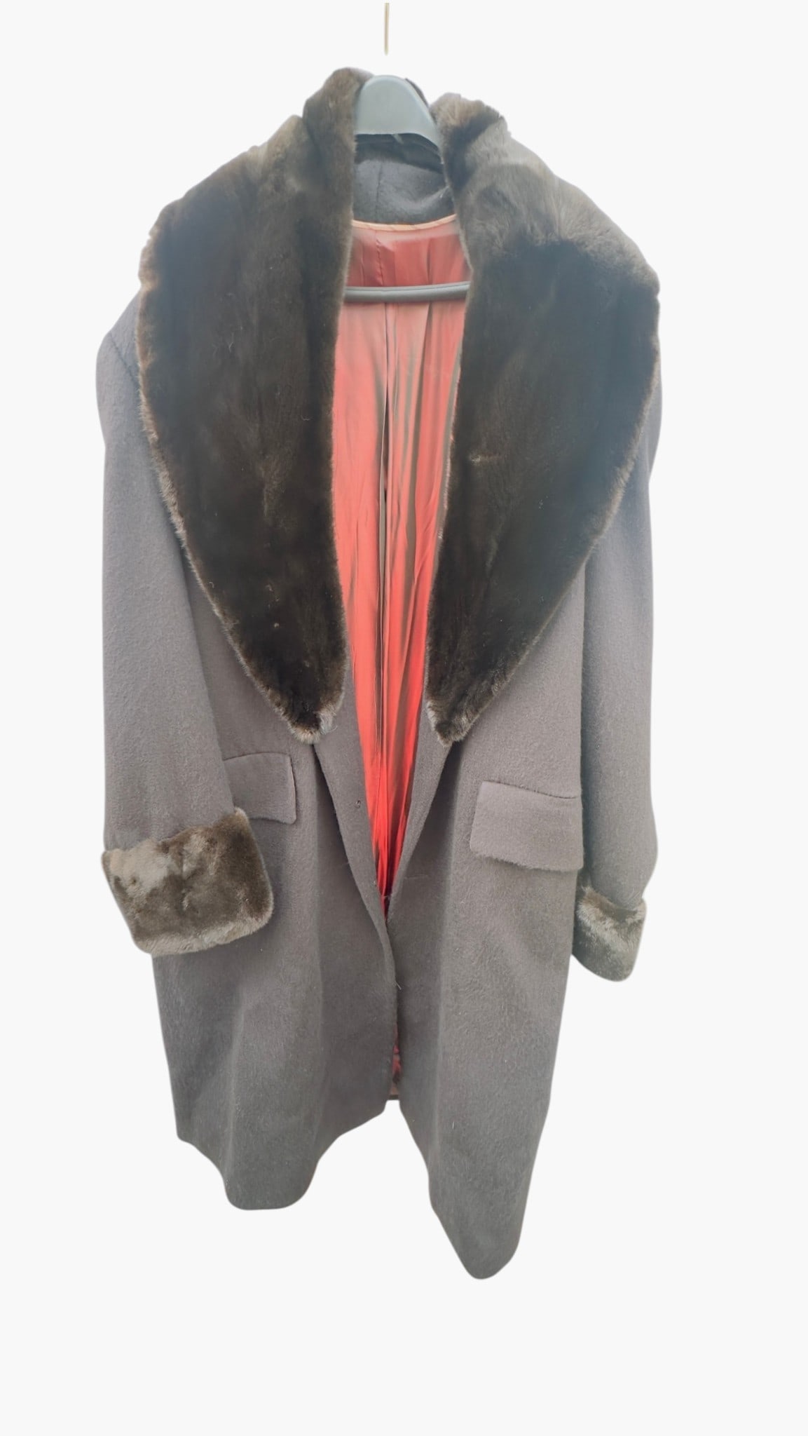 Farley Chatto Wool Coat with Mink Fur Collar and Cuffs (1 of 7)