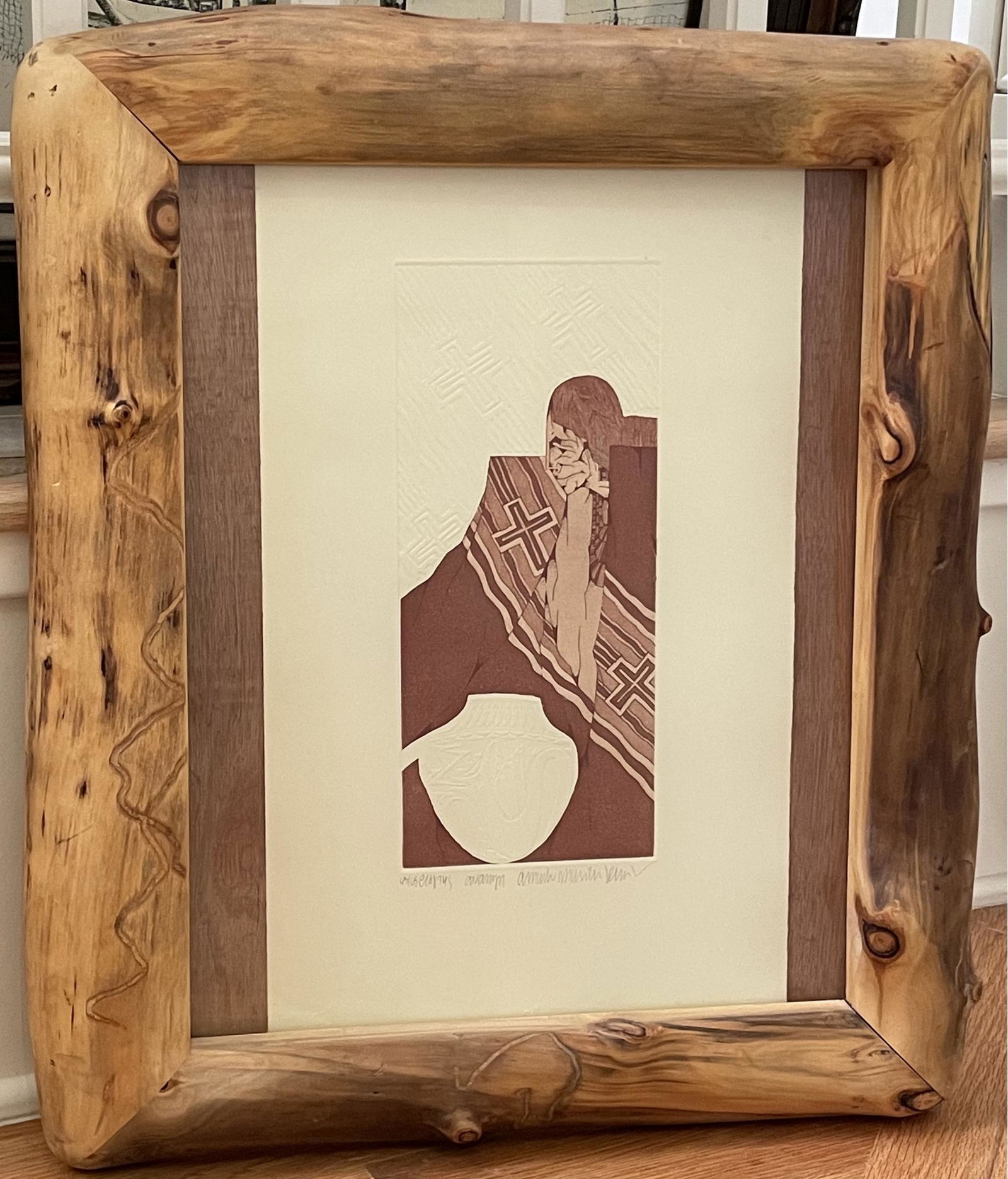 Artwork of Native American & Pottery, Signed Original (1 of 5)