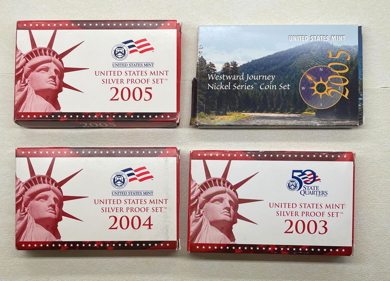2003-2005 US Mint Silver Proof Set & 2005 Nickel Series (1 of 3)