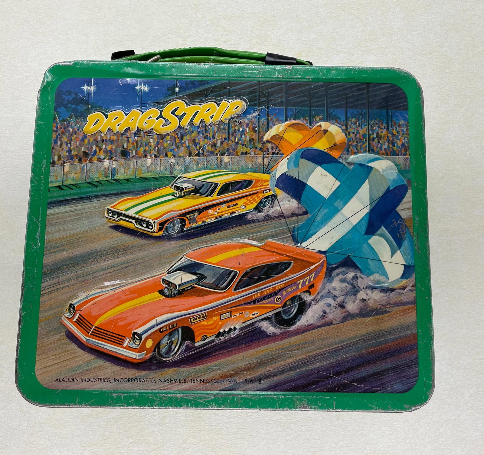Vintage "Drag Strip" Lunch Box: Vintage "Drag Strip" Lunch Box