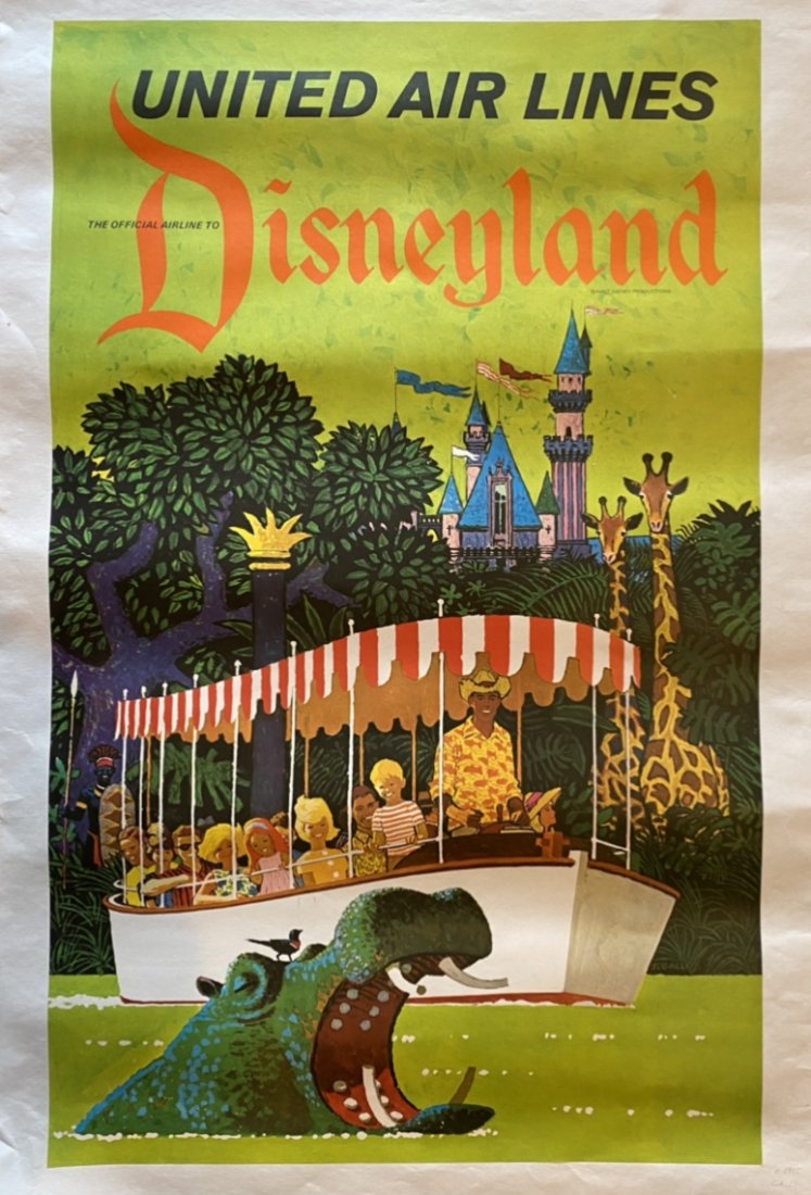 Authentic Disneyland Jungle Cruise Poster by United Air (1 of 4)
