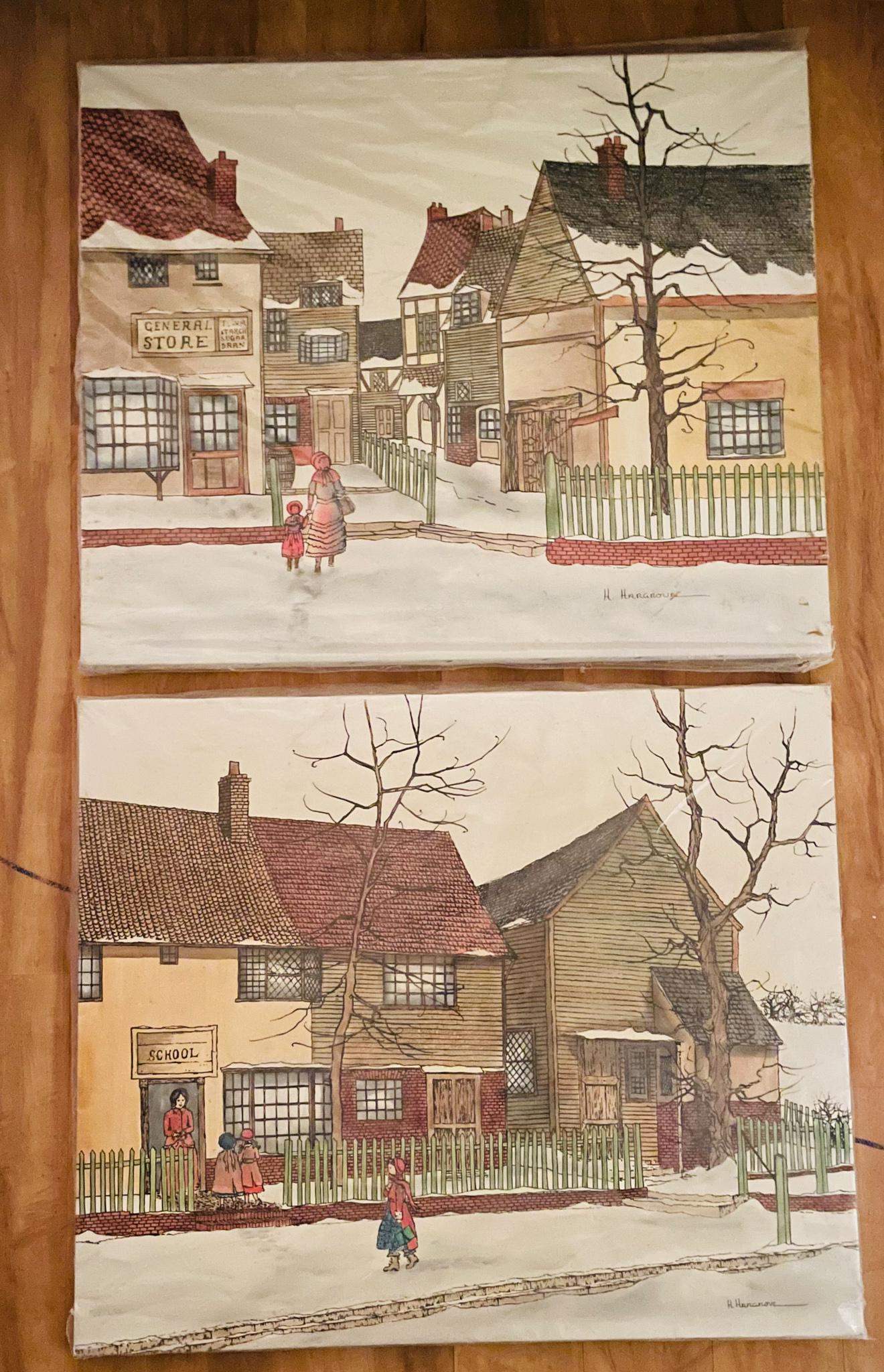 H. Hargrove, signed, certified original oils, numbered (1 of 5)