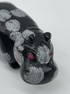 Snowflake Obsidian Stone Carved Hippopotamus.