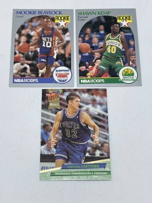 Shawn Kemp, Christian Laettner, Daron Blaylock Rookie Cards: 1990, 1993, NBA Hoops