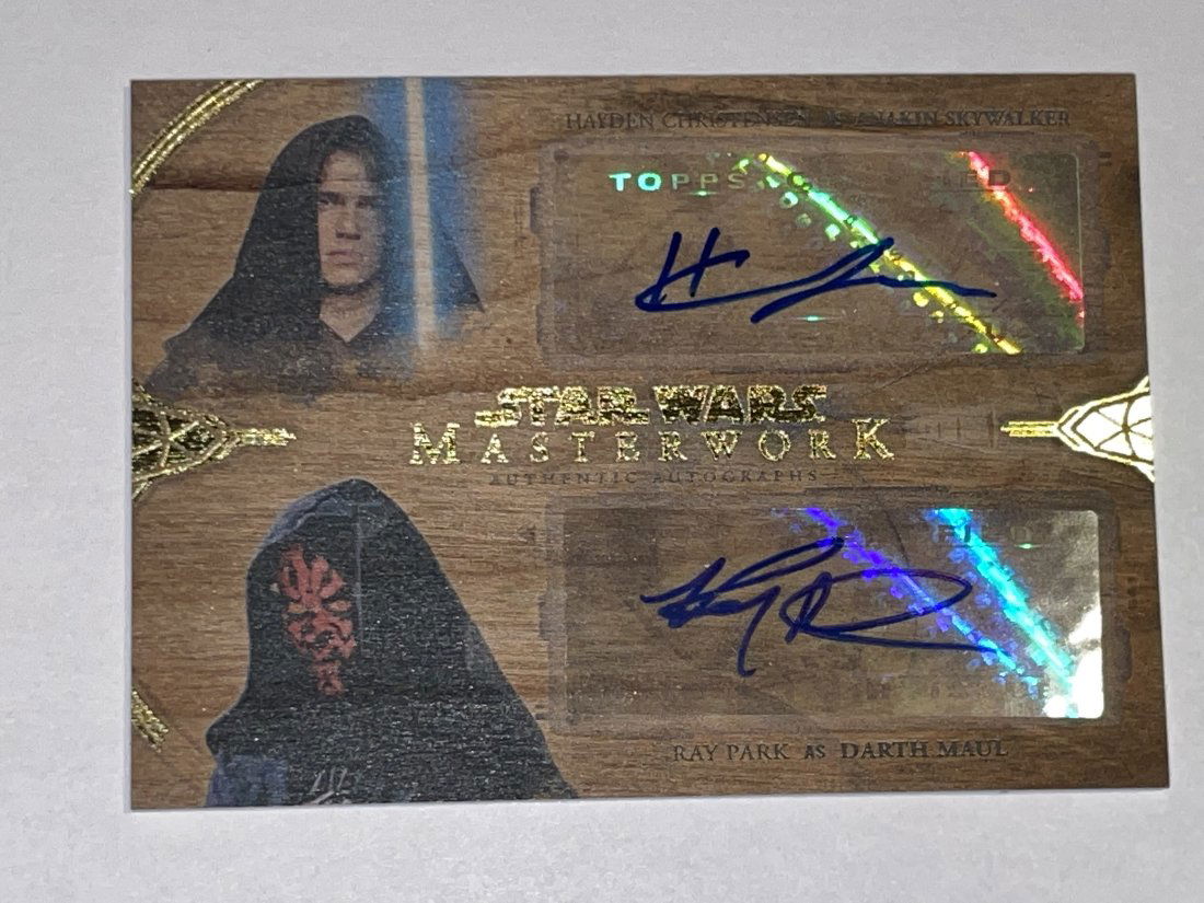 Anakin Skywalker and Darth Maul, DUAL Autograph Card, StarWars. (1 of 4)
