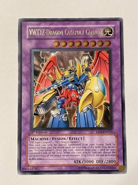 Yu-Gi-Oh! VWXYZ-Dragon Catapult Cannon. 1st Edition.: RARE! Ultimate Card. Good Condition. 1996 Kazuki Takahashi.