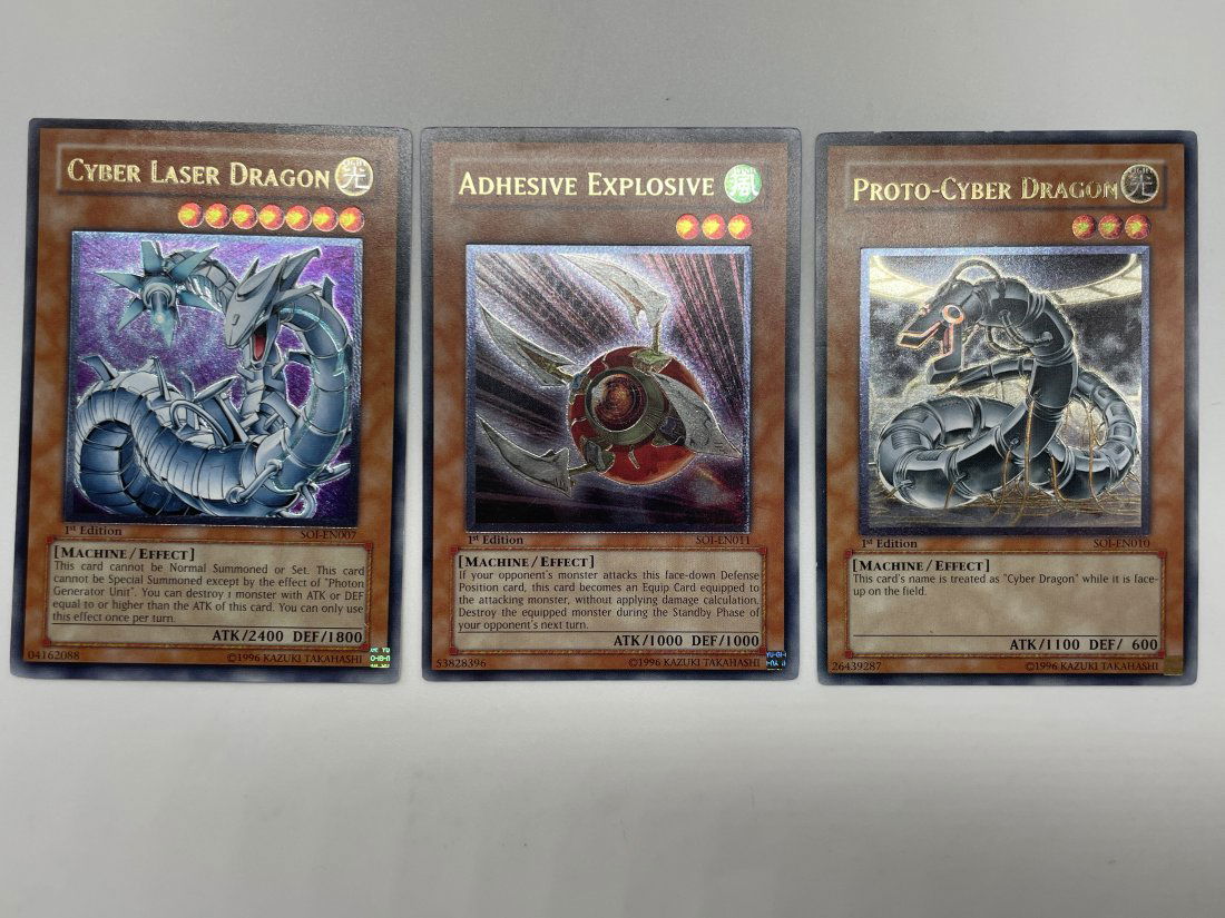 Yu-Gi-Oh! Cyber Laser Dragon, Proto-Cyber Dragon, Adhesive Explosive. ULTIMATES! (1 of 5)
