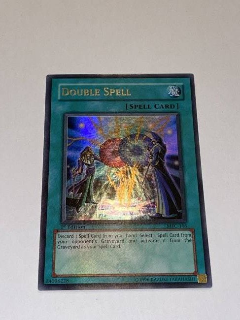 Yu-Gi-Oh! Double Spell. Ultra Card.: 1st Edition. Spell Card. 1996 Kazuki Takahashi.