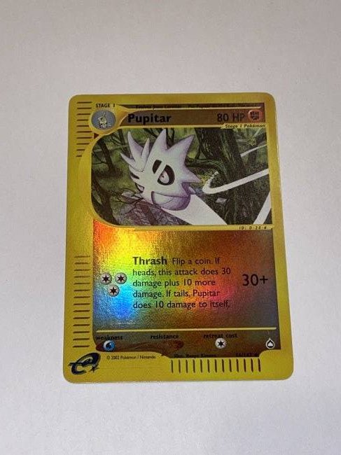 Pupitar Reverse Holo 56/147 Pokémon Card: 2002 Pokémon / Nintendo. 80 HP. Comes with sleeve. Great condition!