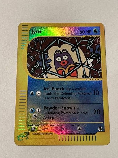 Jynx Reverse Holo 83/165 Pokémon Card: 2002 Pokémon / Nintendo. 60 HP. Comes with sleeve. Great condition!
