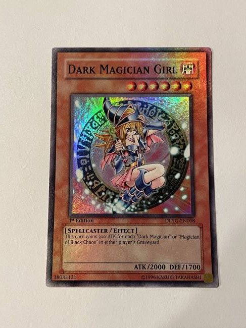 Yu-Gi-Oh! Dark Magician Girl. 1st Edition.: Super Card! If PSA graded 9-$300. 1996 Kazuki Takahashi.