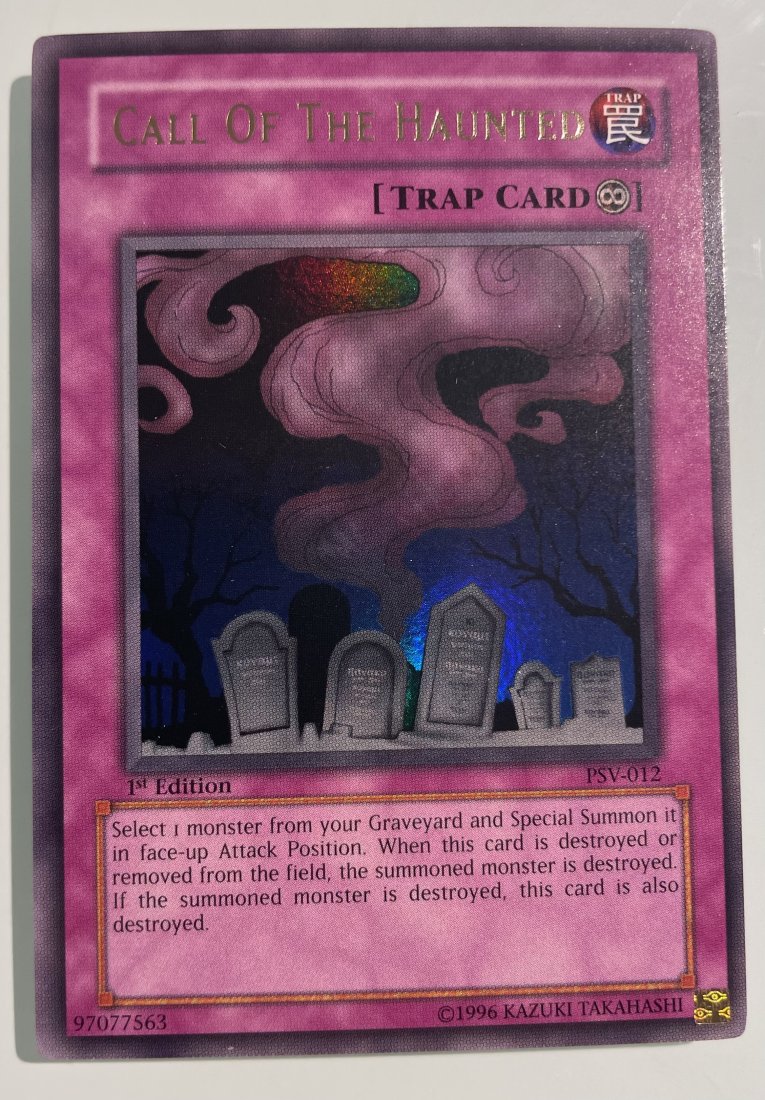 Yu-Gi-Oh! Call Of The Haunted. 1st Edition.: Ultra Card. If PSA graded 9-$210. 1996 Kazuki Takahashi.