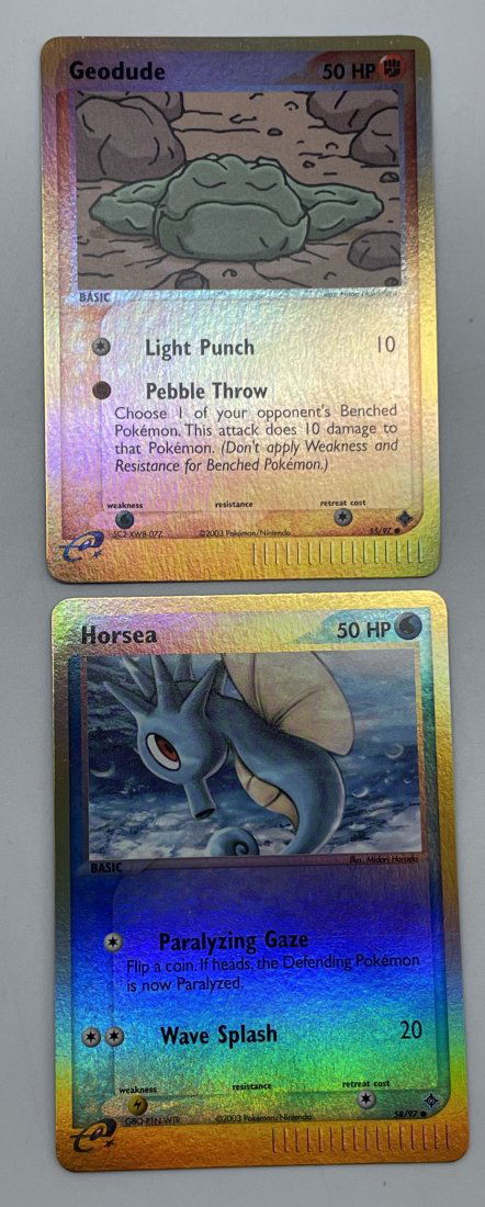 Horsea Reverse HOLO 58/97 And Geodude Reverse HOLO 55/97, Pokémon (1 of 4)