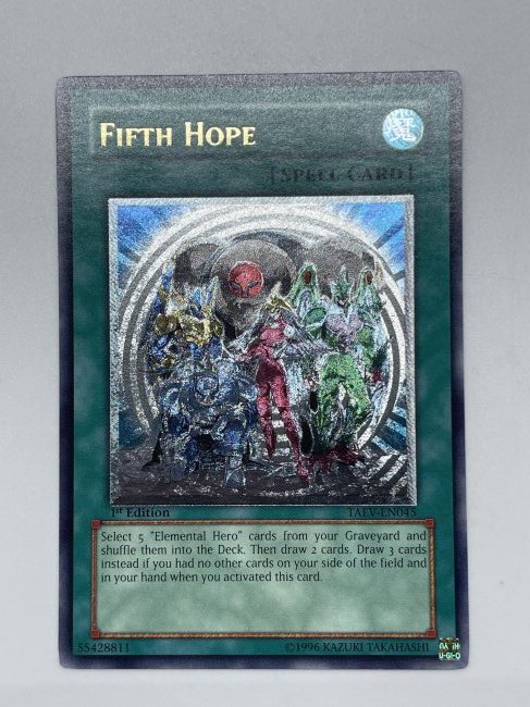 Yu-Gi-Oh! Fifth Hope. 1st Edition.: Ultimate! Spell Card. 1996 Kazuki Takahashi.