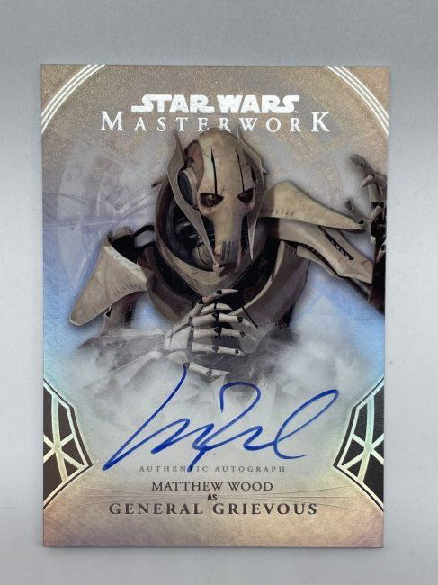 Star Wars: General Grievous, by Mathew Wood, Authentic Autograph Card. (1 of 3)