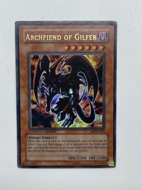 Yu-Gi-Oh! Archfiend Of Gilfer. LIMITED EDITION.: Ultra Card. 1996 Kazuki Takahashi.
