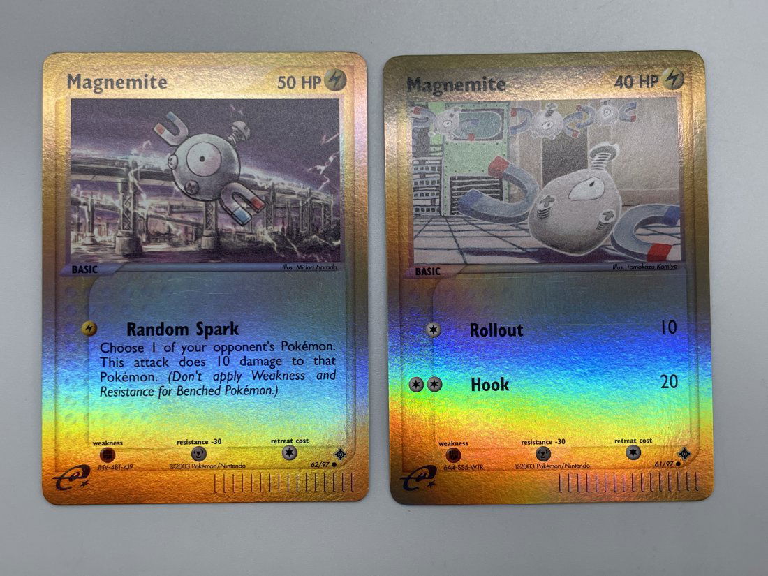 Pokémon Magnemite, Reverse HOLO's. 61/97 and 62/97. (1 of 3)