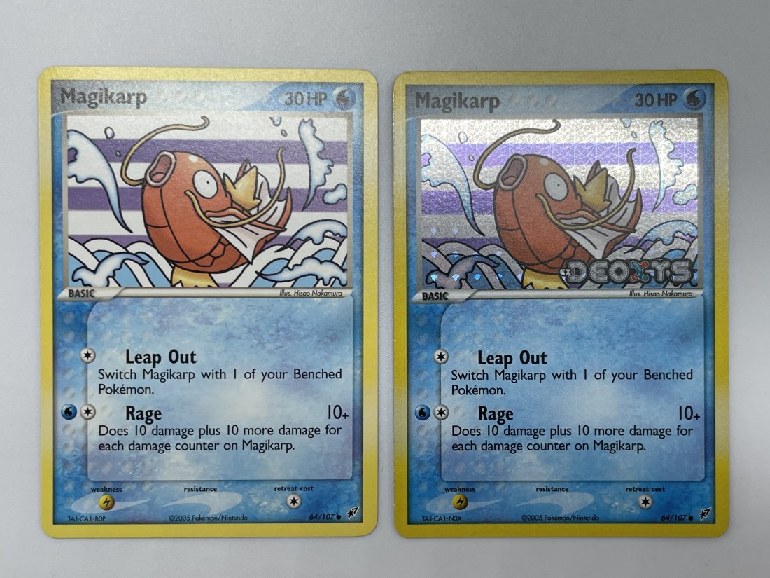 Pokémon Magikarp HOLO Deoxys and Magikarp Basics.: 64/107! 30 HP. 2005 Pokémon/Nintendo