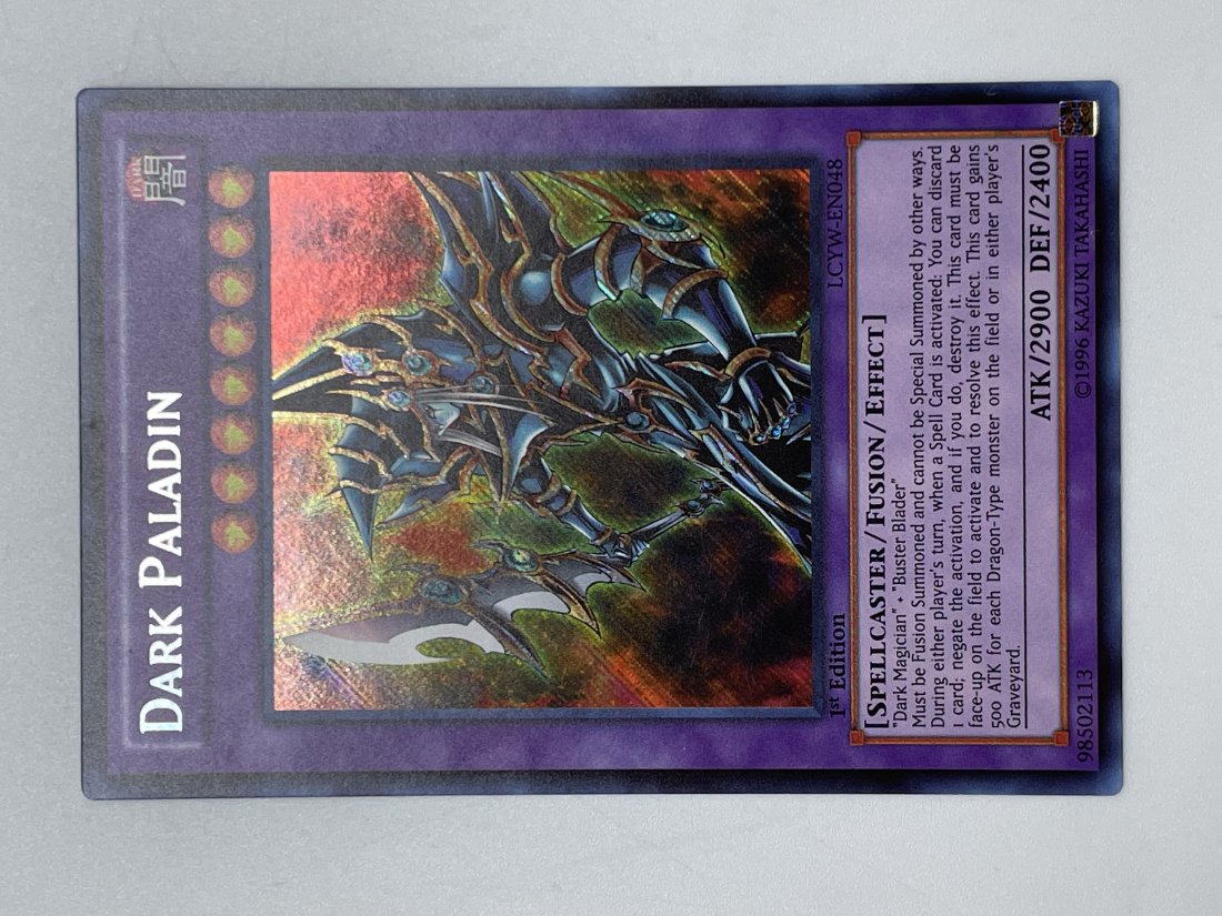 Yu-Gi-Oh! Dark Paladin, SECRET Card!: 1st Edition. If PSA graded 10-$500. Great Condition. 1996 Kazuki Takahashi.