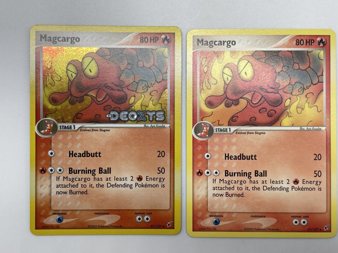 Pokémon Magcargo Deoxys HOLO and Magcargo, 37/107: 80 HP, Stage 1. 2005 Pokémon/Nintendo