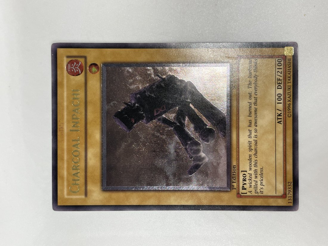 Yu-Gi-Oh! Charcoal Inpachi. 1st Edition.: Ultra Card. If PSA graded 9, it can retail for $250. 1996 Kazuki Takahashi.