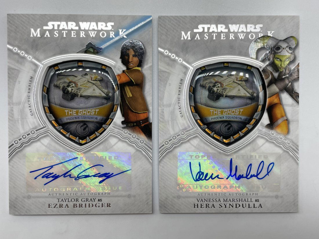 Star Wars Autographed Phoenix Squadron Card with Commemorative Ship Emblems. (1 of 6)