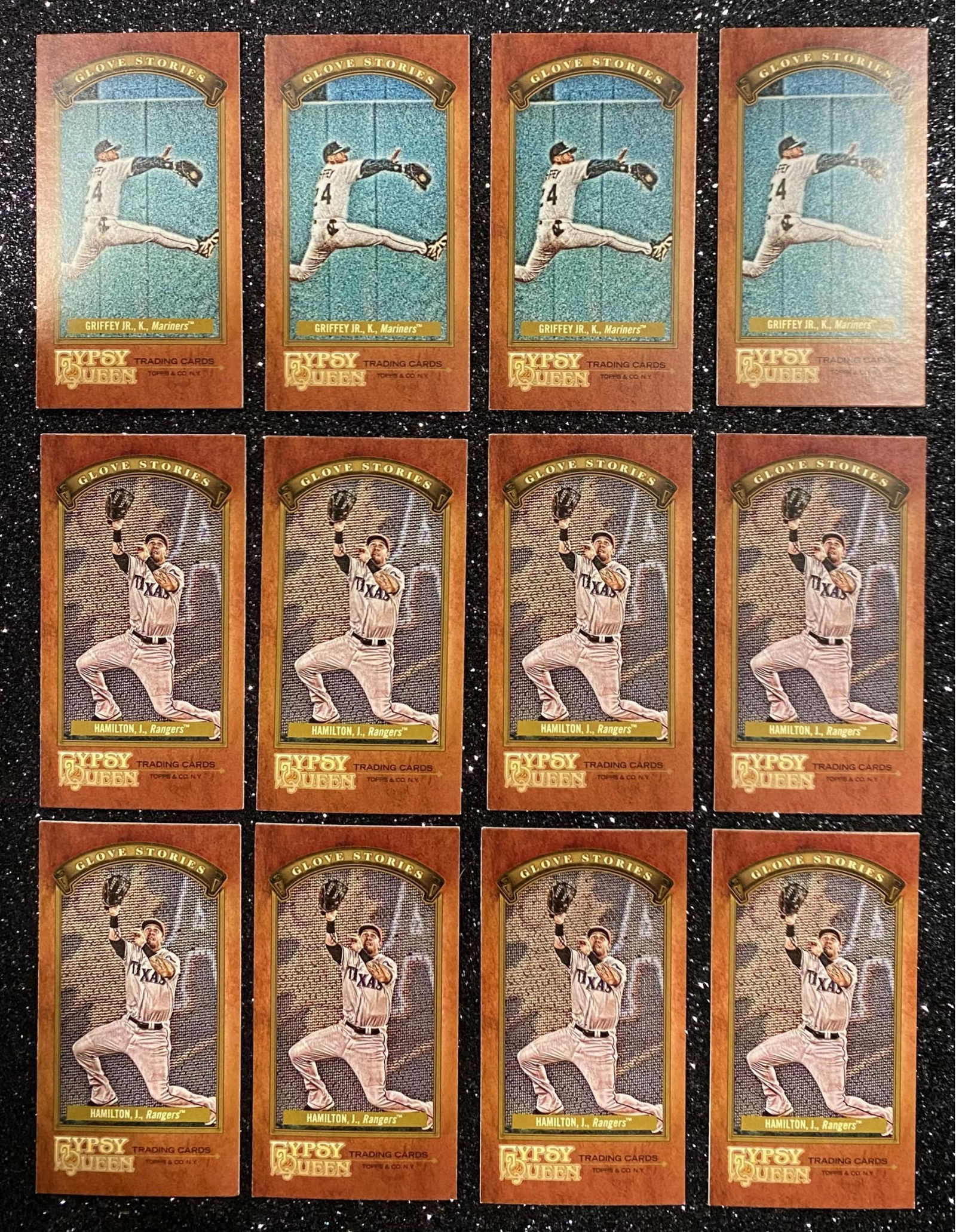 (4) Ken Griffey Jr. And (8) Josh Hamilton 2012 Gypsy Queen Mini Baseball Cards By TOPPS (1 of 2)