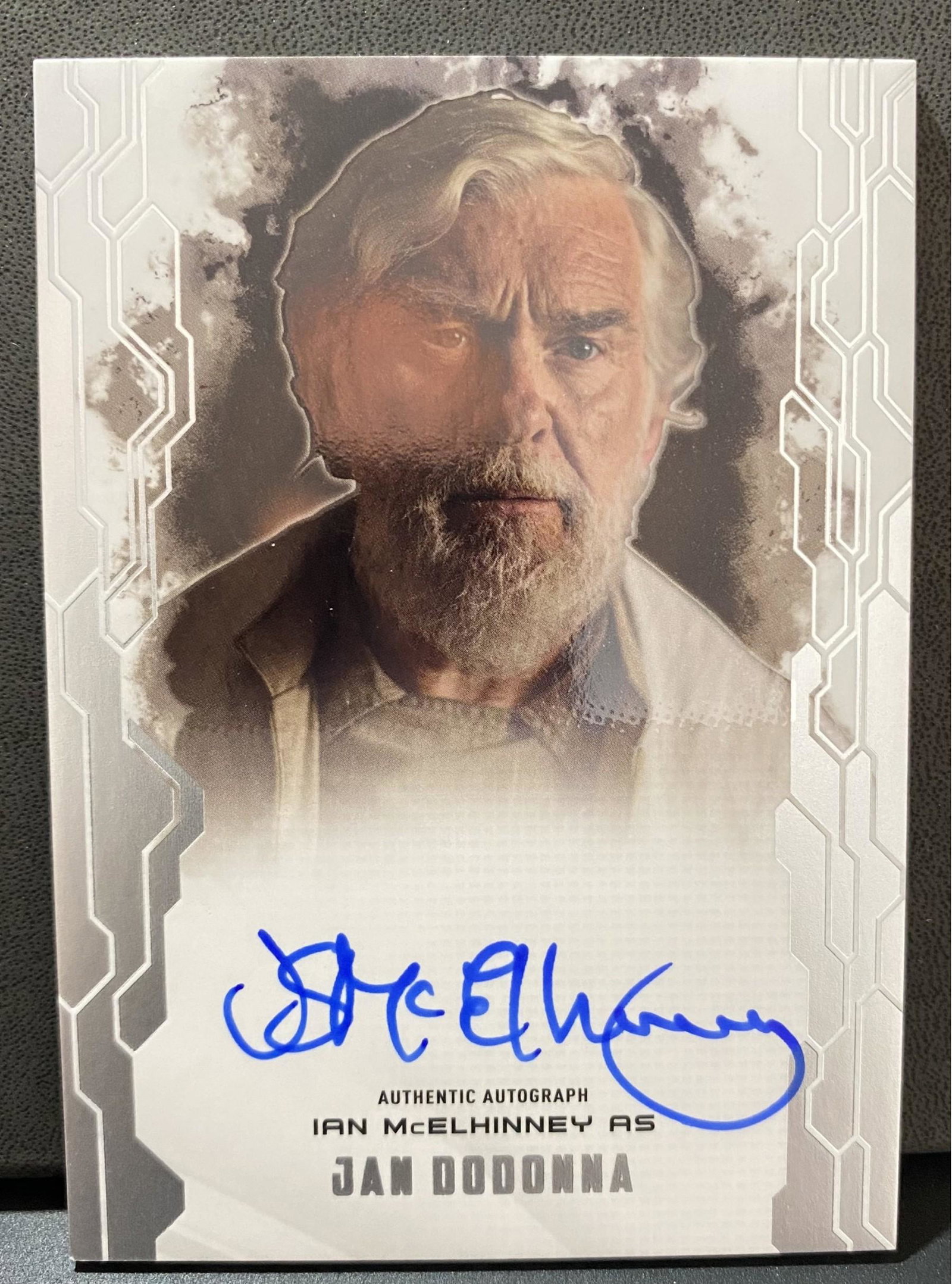 Ian McElhinney As Jan Dodona, Star Wars MasterWork, Authentic Autograph Topps: Ian McElhinney As Jan Dodona, Star Wars MasterWork, Authentic Autograph Topps