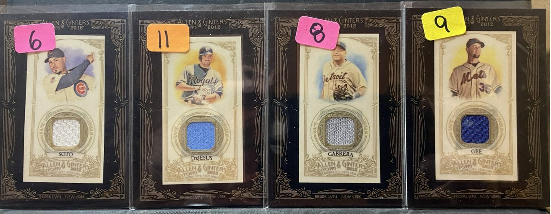 Soto, De Jesus, Carbrera, Gee, Allen & Ginters 2012 Topps, Relic Card (1 of 2)