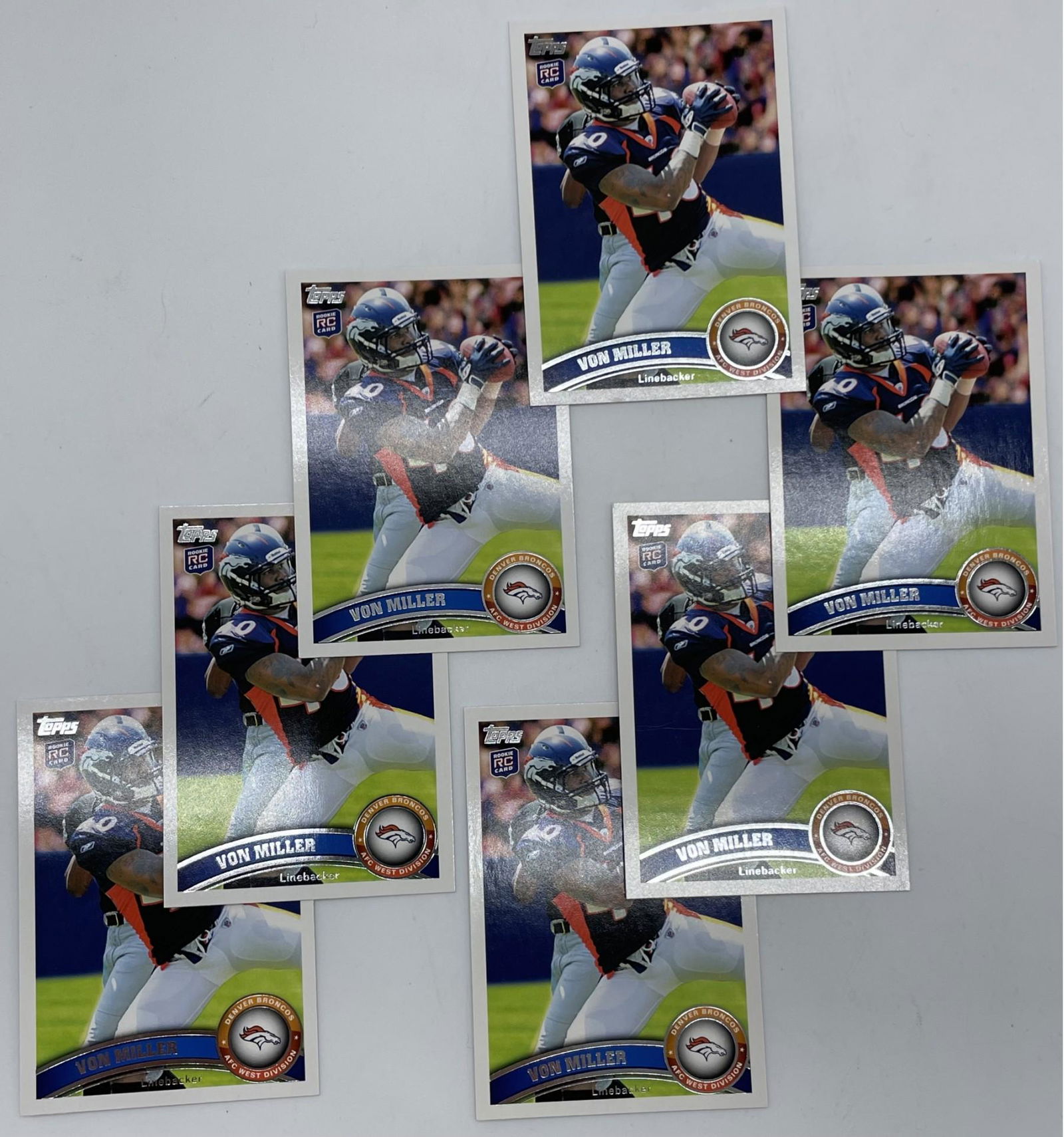 Von Miller, ROOKIE CARD, Denver Broncos Afc West Division. 2011 Topps (1 of 5)