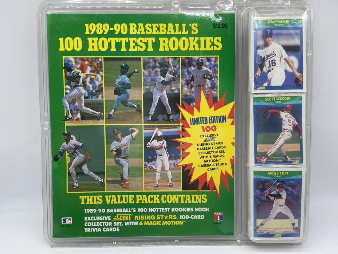 1989-90 Baseballs 100 Hottest Rookies. Value Pack Contains Rookies Book, 100 Card Set, 6 Magic (1 of 4)