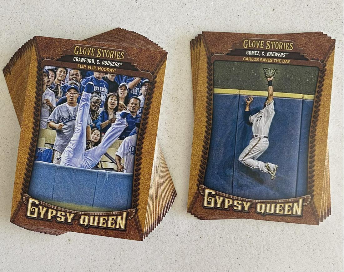 Duplicate 2014 Gypsy Queen Baseball Glove Stories. Carl Crawford Dodgers (22) And Carlos Gomez: Duplicate 2014 Gypsy Queen Baseball Glove Stories. Carl Crawford Dodgers (22) And Carlos Gomez Brewers (5)