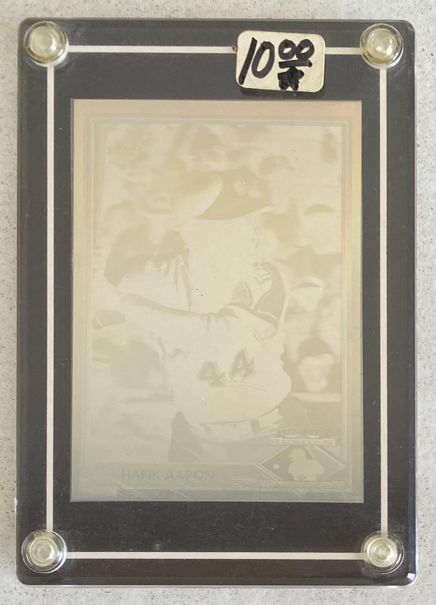 1991 Hank Aaron Hall Of Famer HOLO Baseball Card By Upper Deck! Rare Find. In Hard Case (1 of 2)