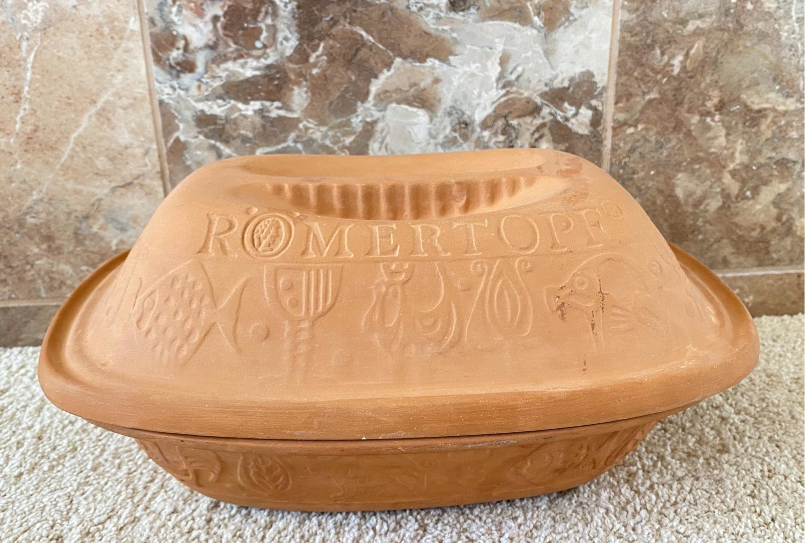Vintage ROMERTOPF West Germany Original Clay Baker 109 Unglazed Roaster 11 X 8: Vintage ROMERTOPF West Germany Original Clay Baker 109 Unglazed Roaster 11 X 8