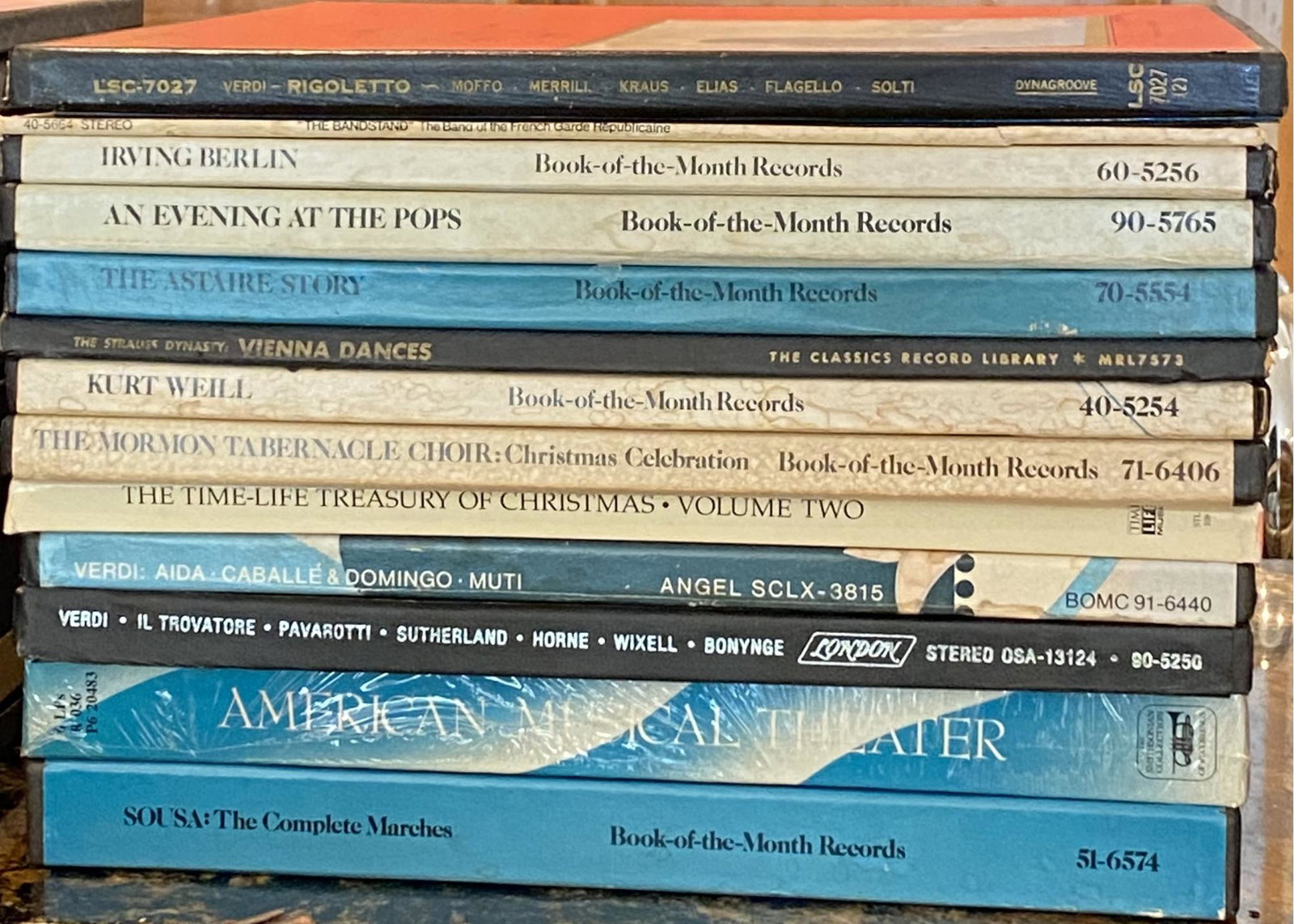 Collection Of Book Of The Month Vinyl Records And More: Irving Berlin, Kurt Weill, Verdi, Rigoletto: Collection Of Book Of The Month Vinyl Records And More: Irving Berlin, Kurt Weill, Verdi, Rigoletto And More