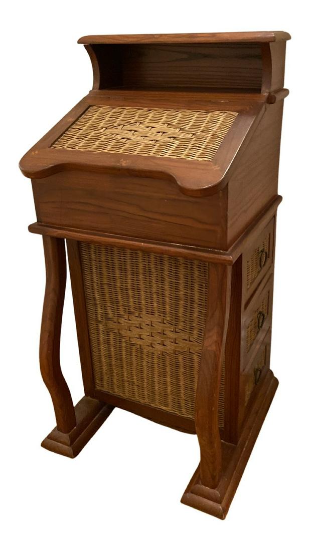 Small Entryway Storage Cabinet With Side Drawers And Flip Top (1 of 2)