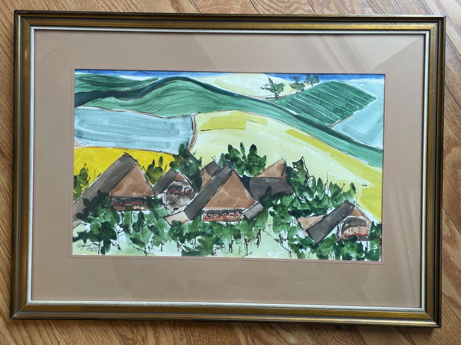Watercolor Painting By Virginia Scribner 1975 (1 of 5)