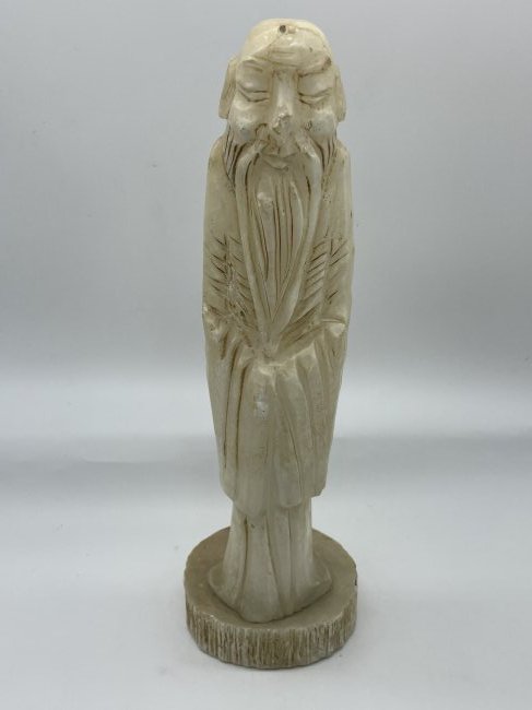 Stone Carved Statue- Asian man (1 of 6)