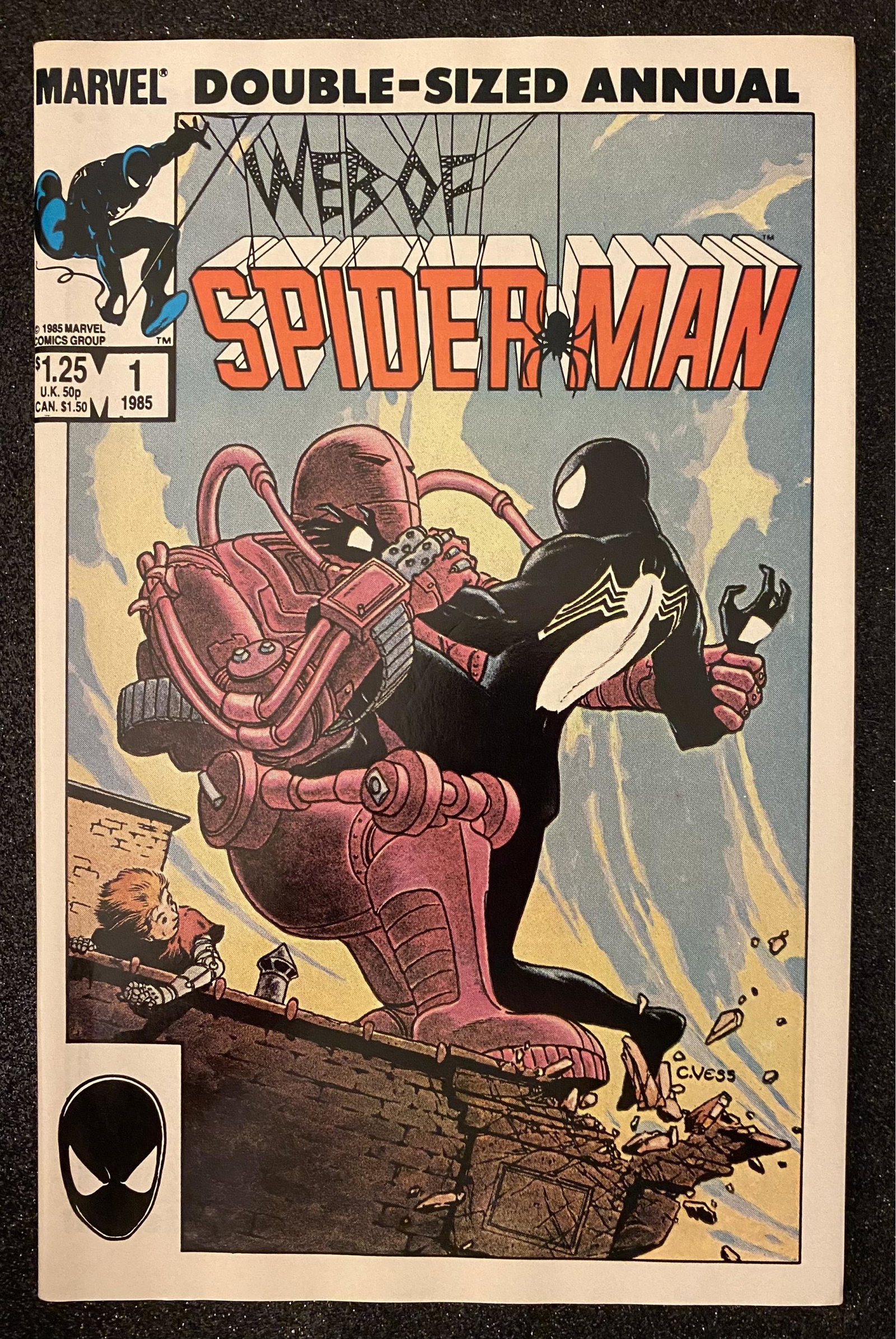 Marvel Comic: Web Of Spiderman Double Size Issue No. 1, Year 1985 (1 of 1)
