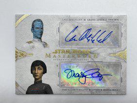 Star Wars Dual Authentic Autographs Card.Lars Mikkelsen As Grand Admiral Thrawn And Mary Elizabeth (1 of 4)