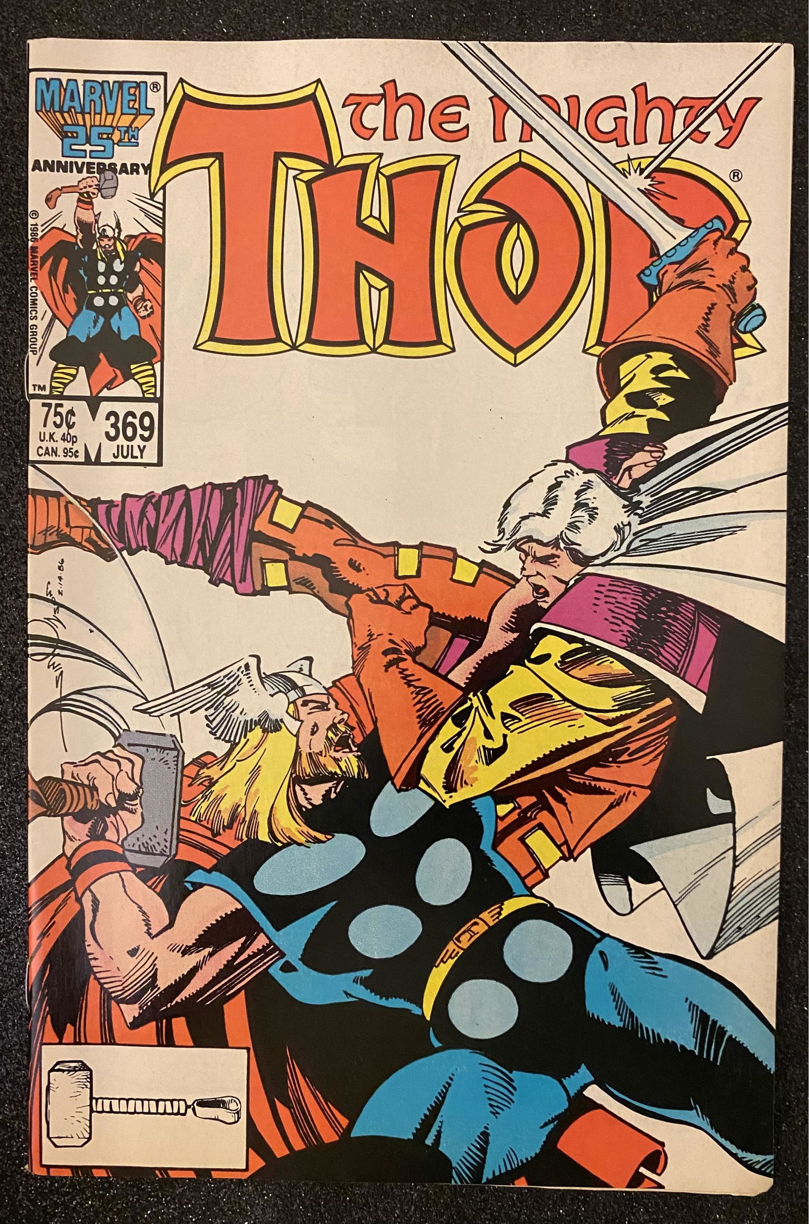 Marvel Comic: The Mighty Thor No. 369, July 1986 (1 of 1)