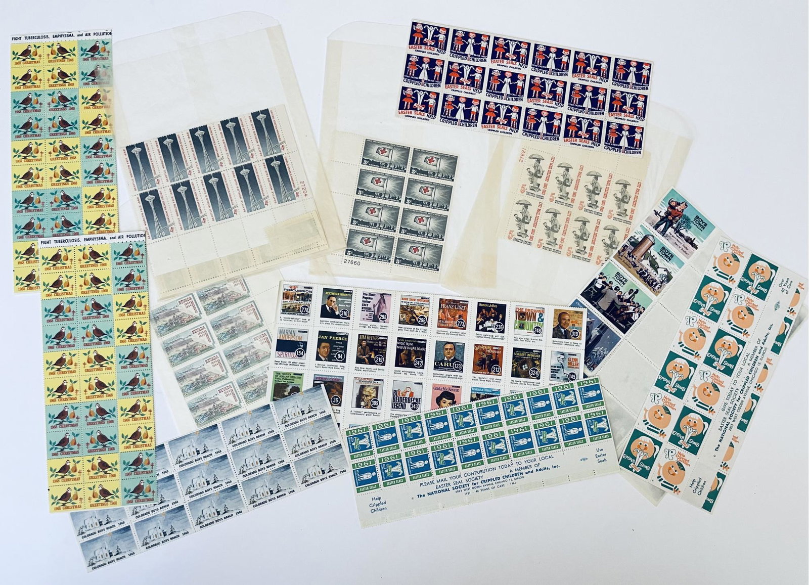 Variety Of Vintage Stamps Including 1968, 1961, And UNITED STATES POSTAGE (1 of 5)
