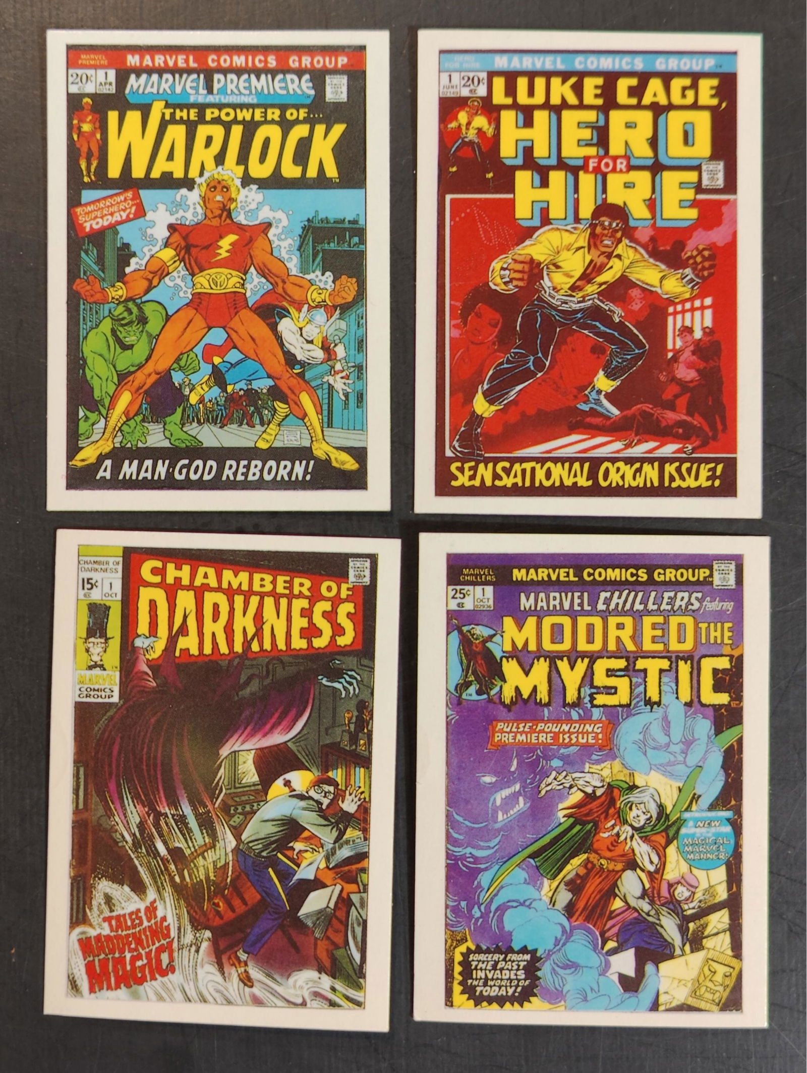 Four Marvel Comics Trading Cards (1 of 2)