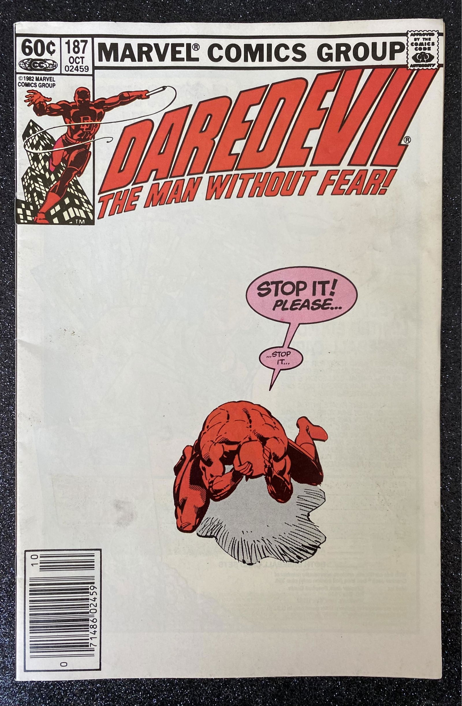 Marvel Comics Group: Daredevil The Man Without Fear No. 187, October 1982 (1 of 1)