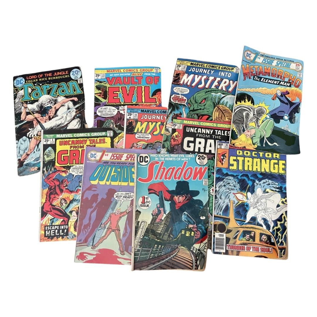 Collection Of Vintage Comic Books From DC And Marvel. Tarzan, Vault Of Evil, Doctor Strange And More (1 of 5)