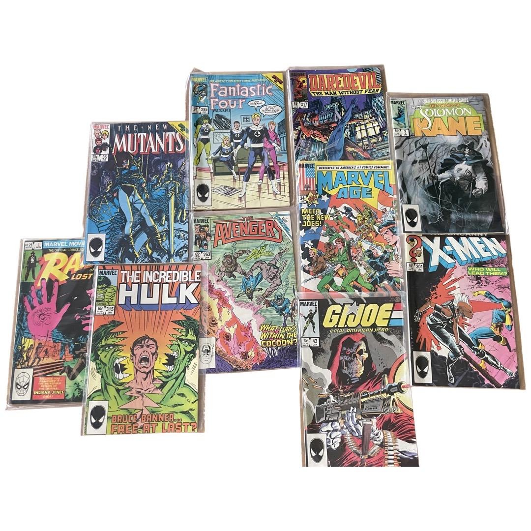 Assortment Of MARVEL Comics, 1980s. Raiders Of The Lost Ark, The Avengers, G.I. Joe, Fantastic Four (1 of 4)