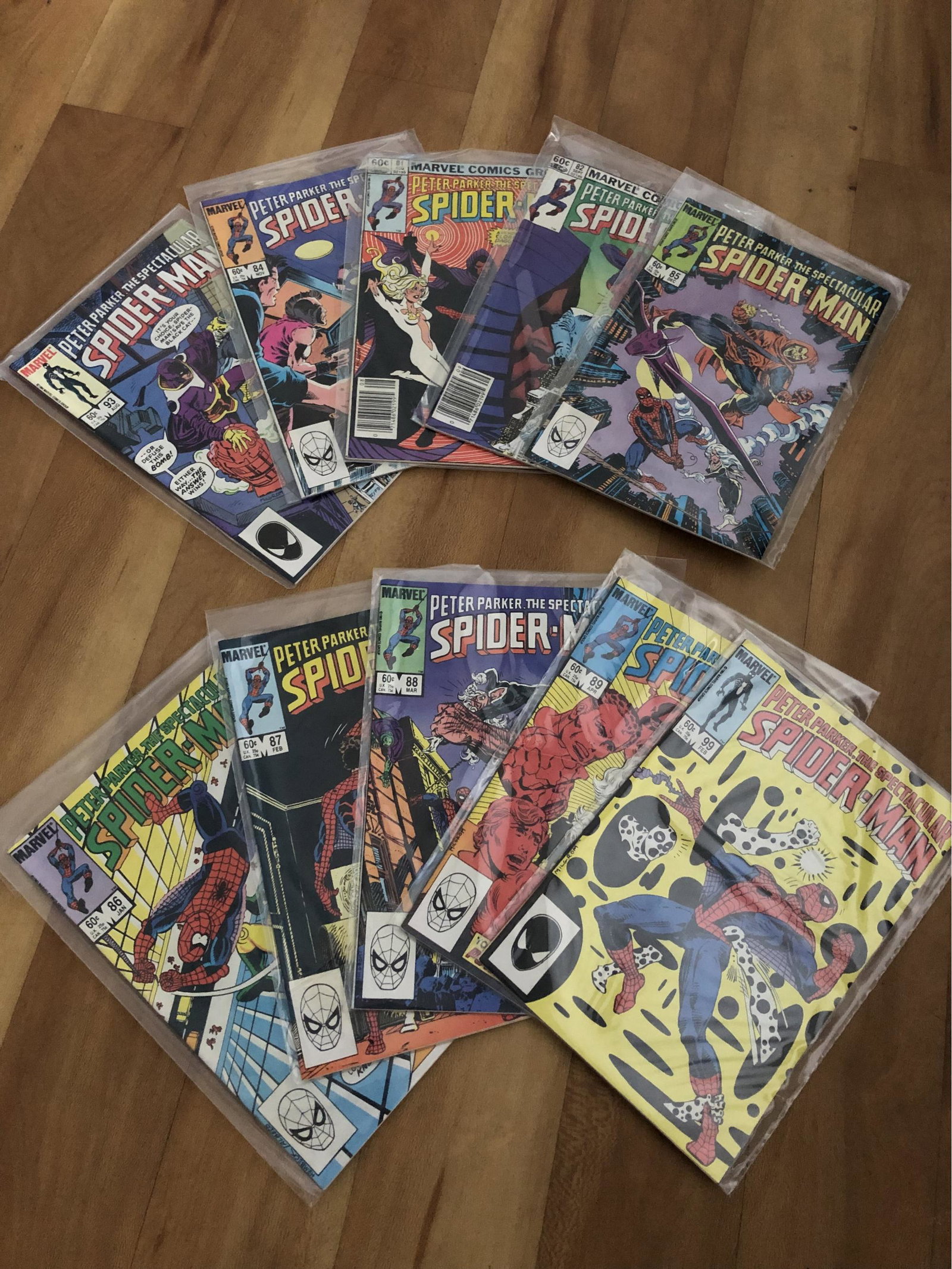 Spider-Man Marvel Comic Collection In Plastic Covers 1980s (10) (1 of 5)