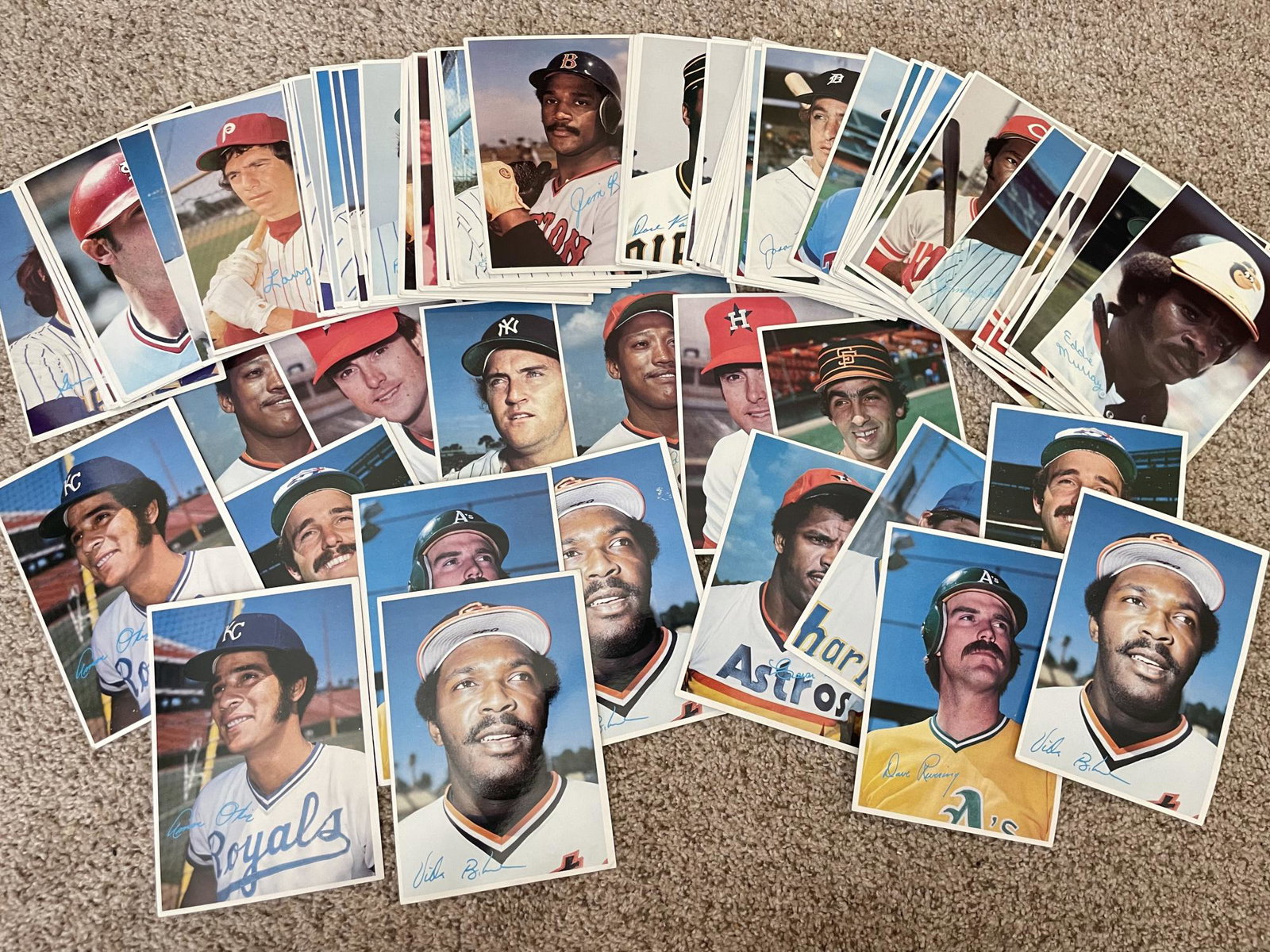 HUGE Collection Of Signed Baseball Printed Cards! Larry Bowa, Vida Blue, Dave Revering, Rick Bosetti (1 of 4)
